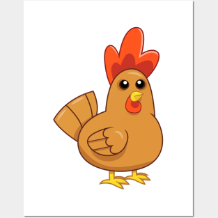 Brown Chicken Posters and Art